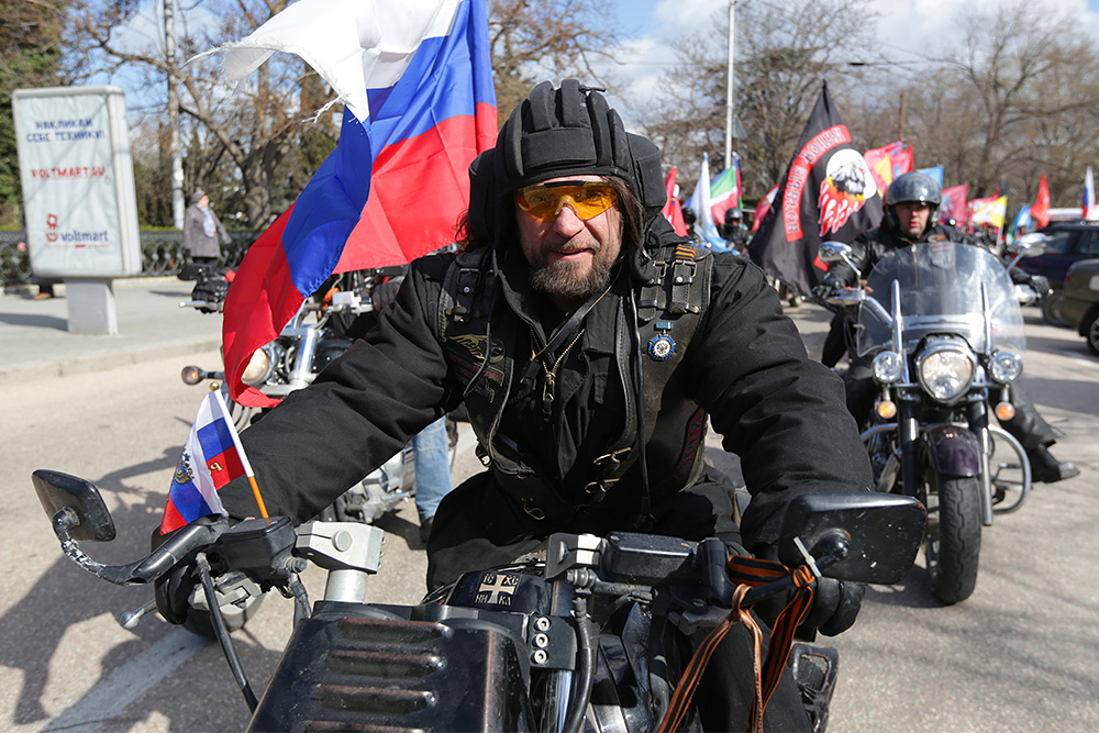 UAWire - Leader of the Night Wolves biker club spoke at